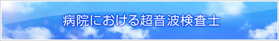 病院における超音波検査士